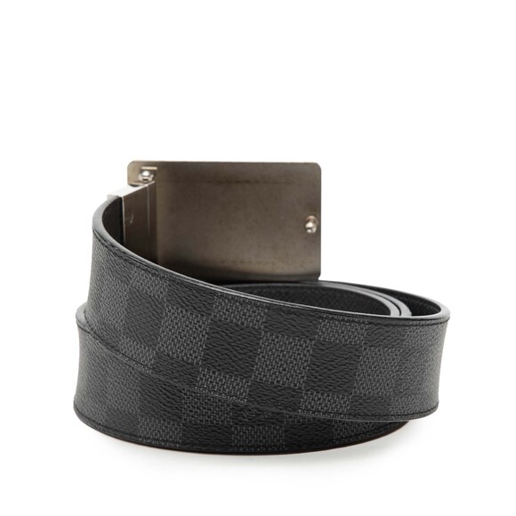 Pre-Loved Louis Vuitton Damier Graphite Inventeur Reversible Belt - Picture 3 of 6